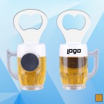 3 7/8'' Beer Mug Bottle Opener w/Magnet Custom Imprinted