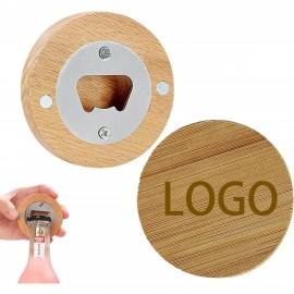 Custom Imprinted Wood Magnetic Beer Bottle Opener