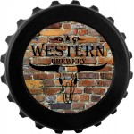 Custom Imprinted Bottle Opener - Black Magnetic