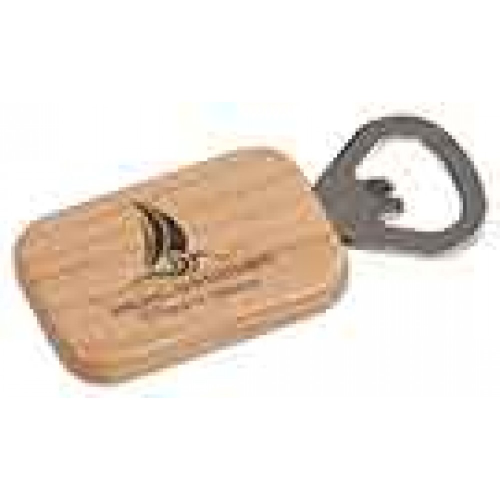 Custom Printed 1 1/2" x 2 1/4" Maple Rectangle Magnetic Bottle Opener Custom Printed 1 1/2" x 2 1/4" Maple Rectangle Magnetic Bottle Opener