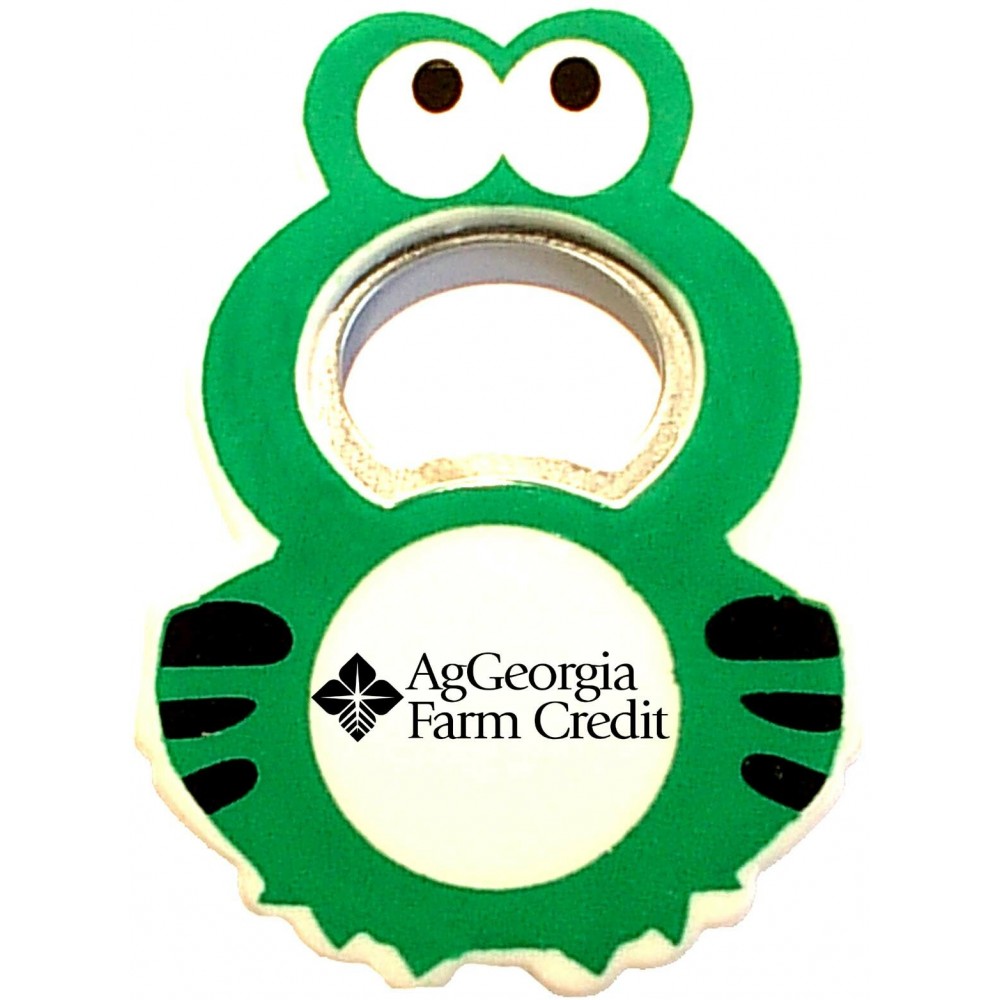 Custom Imprinted Jumbo Size Frog Magnetic Bottle Opener