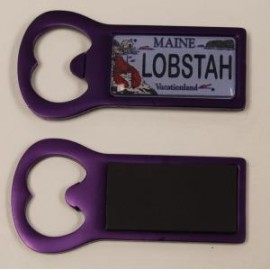 Logo Branded Purple Aluminum Bottle Opener Magnet  Logo Branded Purple Aluminum Bottle Opener Magnet