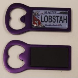 Logo Branded Purple Aluminum Bottle Opener Magnet