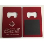 Custom Printed Red Wallet Size Bottle Opener Magnet