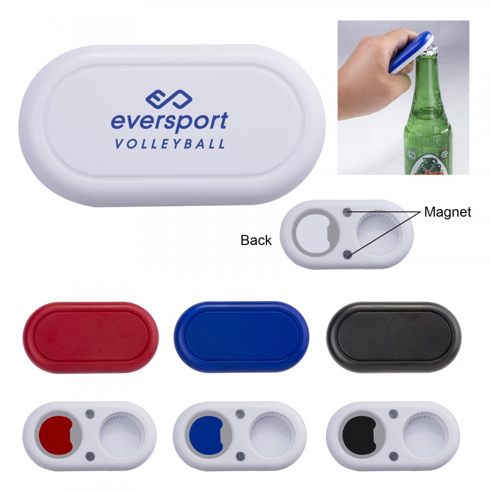 Custom Imprinted Traditional Twist Cap Bottle Opener w/Magnet (CLOSEOUT) 