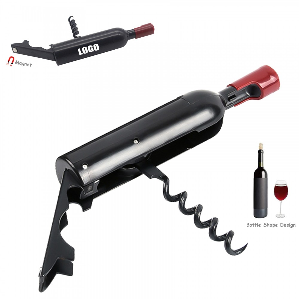 Magnetic Wine Bottle Corkscrew Custom Imprinted Magnetic Wine Bottle Corkscrew Custom Imprinted