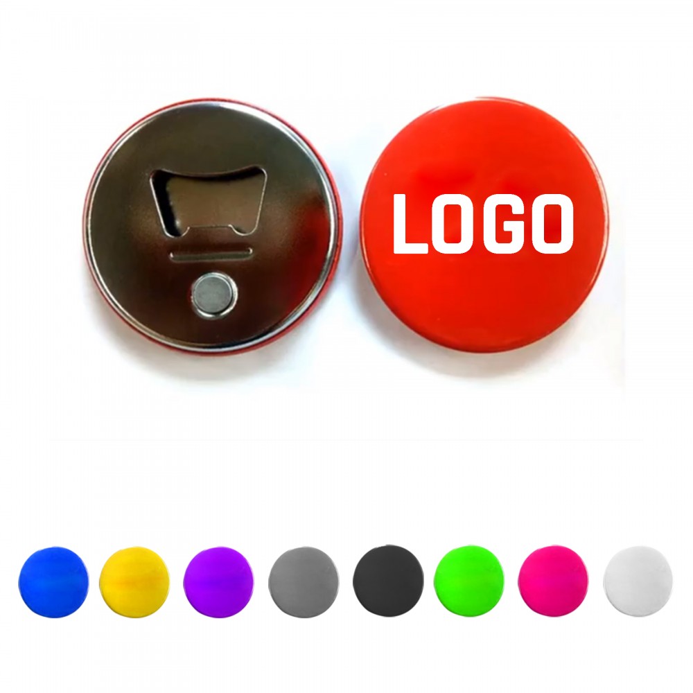 Round Button Badge Magnetic Bottle Opener Logo Branded
