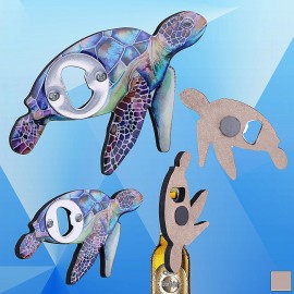 Custom Printed Sea Turtle Shaped Magnetic Bottle Opener