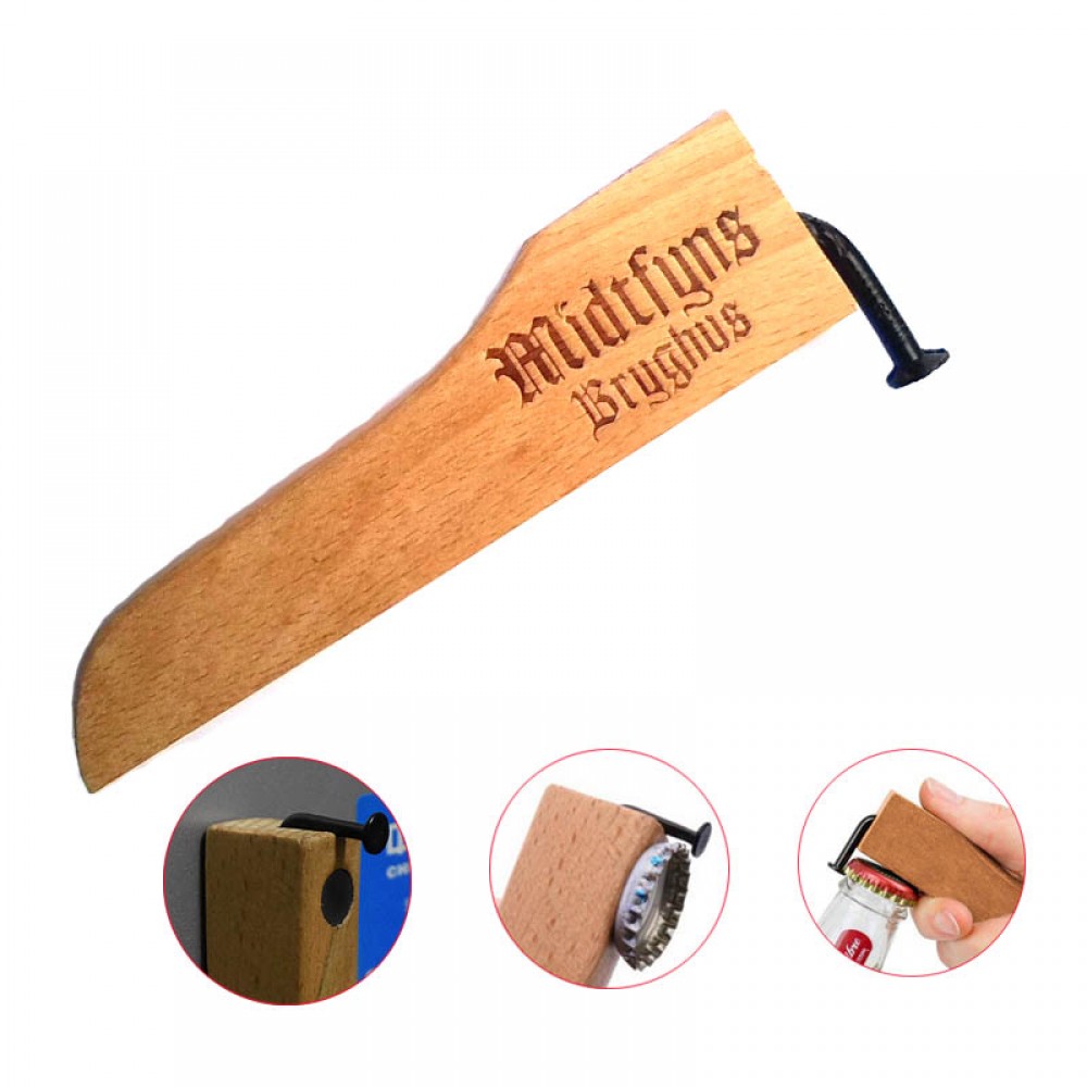 Custom Printed Wooden Magnetic Beer Bottle Opener Custom Printed Wooden Magnetic Beer Bottle Opener
