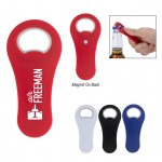 Microphone Shape Bottle Opener w Magnetic Attachment Logo Branded