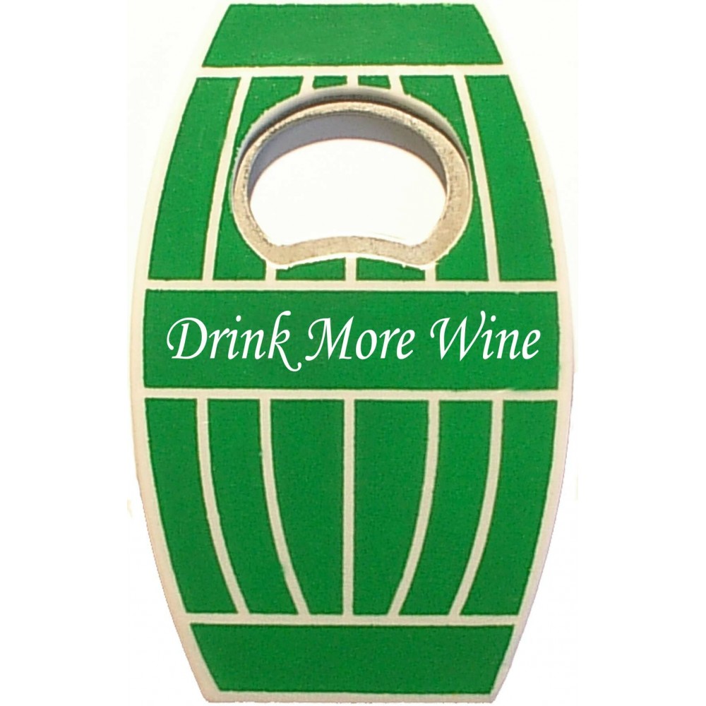 Jumbo Size Oak Barrel Magnetic Bottle Opener Logo Branded Jumbo Size Oak Barrel Magnetic Bottle Opener Logo Branded