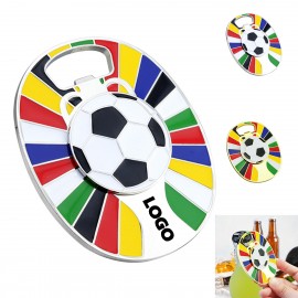 Magnetic Soccer Bottle Opener For Fridge Custom Printed