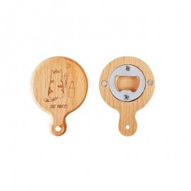 Custom Printed Creative Wooden Bottle Opener With Handle Coaster  Custom Printed Creative Wooden Bottle Opener With Handle Coaster