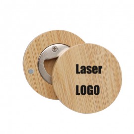 Custom Printed Bamboo Bottle Opener Fridge Magnet  Custom Printed Bamboo Bottle Opener Fridge Magnet