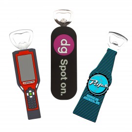 PVC Bottle Opener w/Molded 2-D Imprint Logo Branded