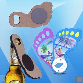 Custom Printed Foot Shaped Magnetic Bottle Opener