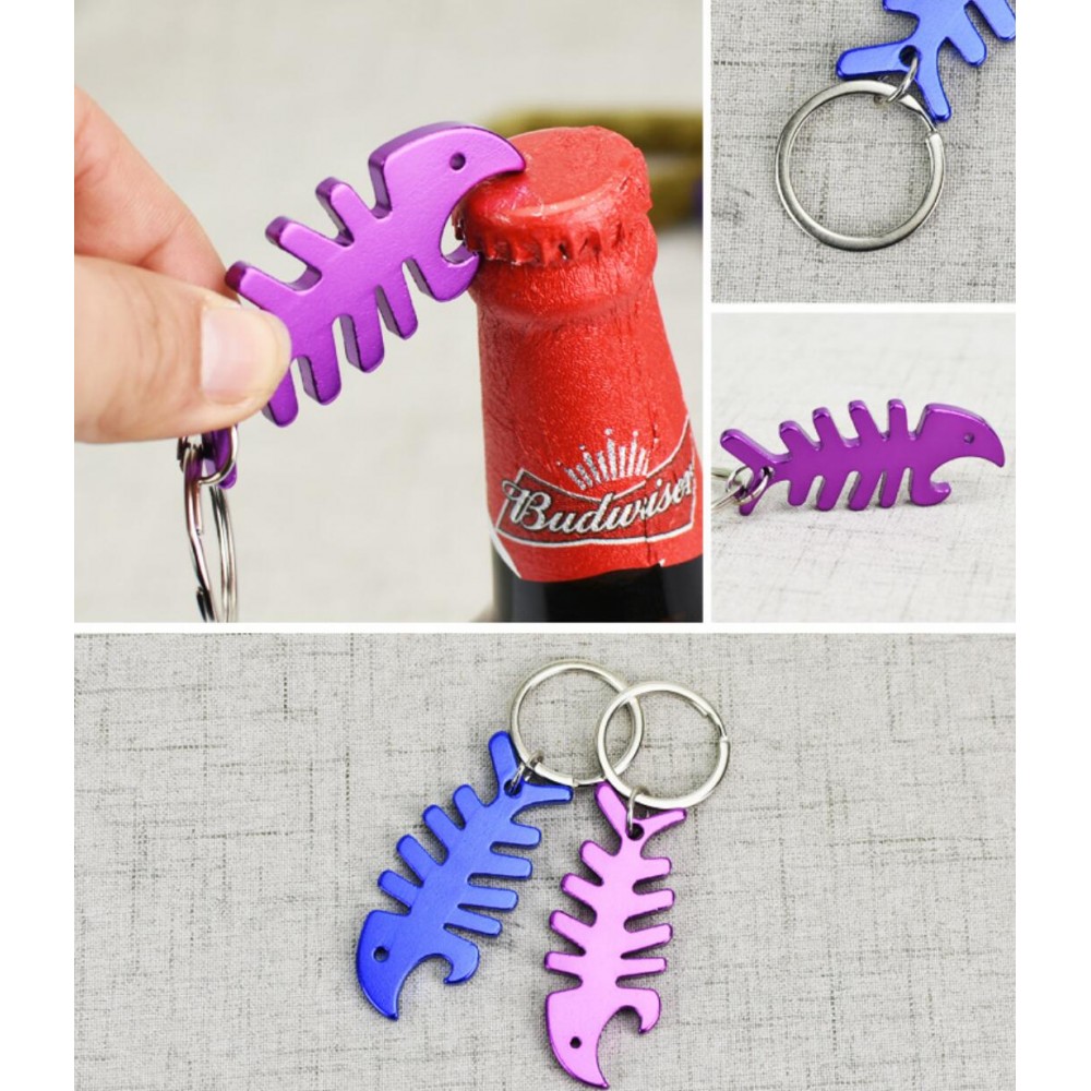 Fishbone Shaped Bottle Opener Custom Printed