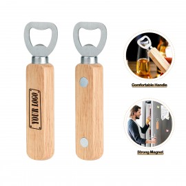 Magnetic Wood Handle Bottle Opener Custom Imprinted  Magnetic Wood Handle Bottle Opener Custom Imprinted