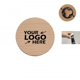 Wooden Magnetic Bottle Opener Custom Imprinted