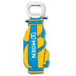 Stock Shape Gold Bag Rubber Softies Bottle Opener Logo Branded
