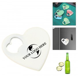 Magnetized Heart-Shaped Bottle Opener for Refrigerator Logo Branded
