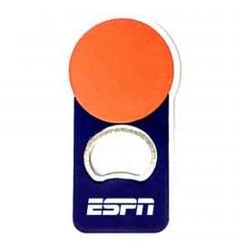 Logo Branded Ping pong ball shape bottle opener with magnet.  Logo Branded Ping pong ball shape bottle opener with magnet.
