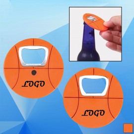 Custom Imprinted Basketball-Shaped Bottle Opener  Custom Imprinted Basketball-Shaped Bottle Opener