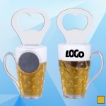 3 3/4'' Beer Mug Shape Bottle Opener w/Magnet Custom Printed