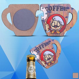 Custom Printed Cup Shaped Magnetic Bottle Opener