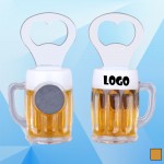 3 7/8'' Magnetic Beer Mug Shape Bottle Opener Custom Imprinted