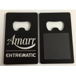 Custom Printed Black Wallet Size Bottle Opener Magnet