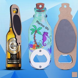 Custom Printed Drift Bottle Shaped Magnetic Bottle Opener