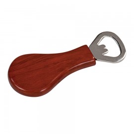 Custom Imprinted Magnetic Pear Shaped Bottle Opener (Rosewood)