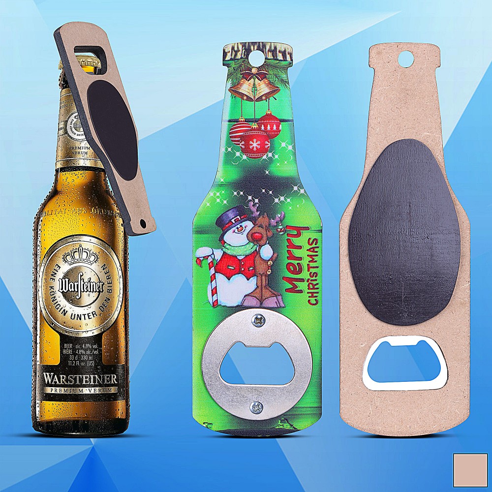 Beer Bottle Shaped Magnetic Bottle Opener Custom Printed