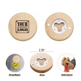 Custom Printed Wooden Fridge Magnetic Bottle Opener