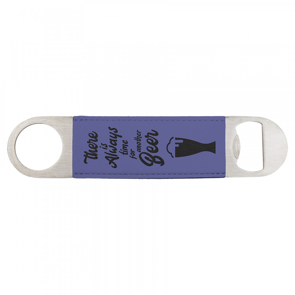 Purple 1-1/2"x7" Oval Rectangle Bottle Opener, Laserable Leatherette Custom Printed Purple 1-1/2"x7" Oval Rectangle Bottle Opener, Laserable Leatherette Custom Printed