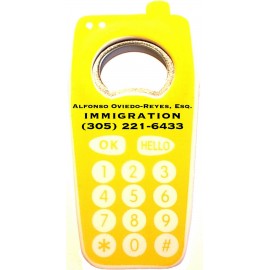 Logo Branded Jumbo Size Cell Phone Shape Magnetic Bottle Opener
