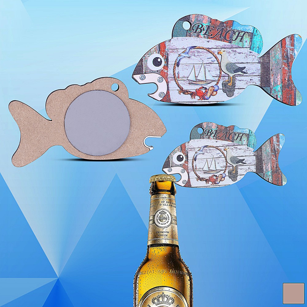 Clownfish Shaped Magnetic Bottle Opener Custom Imprinted