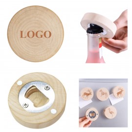 Wooden Fridge Magnet With Bottle Opener Custom Printed