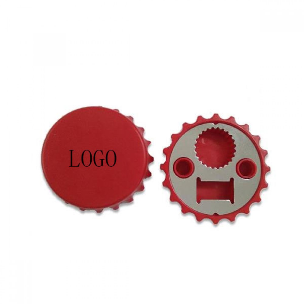 Logo Branded Multi-Function Beer Lid Opener Refrigerator Magnet Stickers