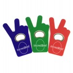 Logo Branded Jumbo Size V Sign / Finger Bottle Shape Magnetic Bottle Opener