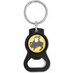 Custom Imprinted Black Bottle Opener Key Tag w/Laminate - 4 working days