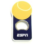 Tennis ball shape bottle opener with magnet Logo Branded