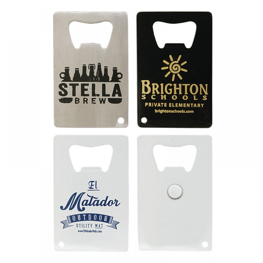 Credit Card Bottle Opener w/Magnet Custom Imprinted Credit Card Bottle Opener w/Magnet Custom Imprinted