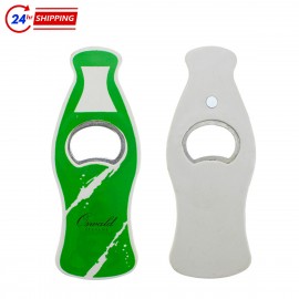 Logo Branded Soda Bottle Shape Magnetic Bottle Opener