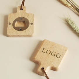 Bamboo Bottle Opener Logo Branded