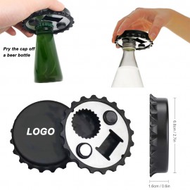 3" Mini Stainless Steel Fridge Magnet Bottle Opener Custom Imprinted