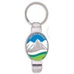 Stock Oval Shaped Bottle Opener & Key Tag Logo Branded