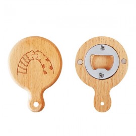 Custom Printed Wood Magnetic Keychain w/ Handle