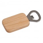 Magnetic Rectangle Shape Bottle Opener (Maple) Custom Printed